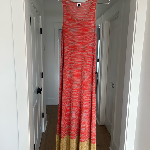 Missoni Red and Gold Knit Maxi Dress